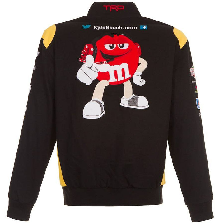 Kyle Busch M&Ms Full-Snap Twill Jacket JH Design Black