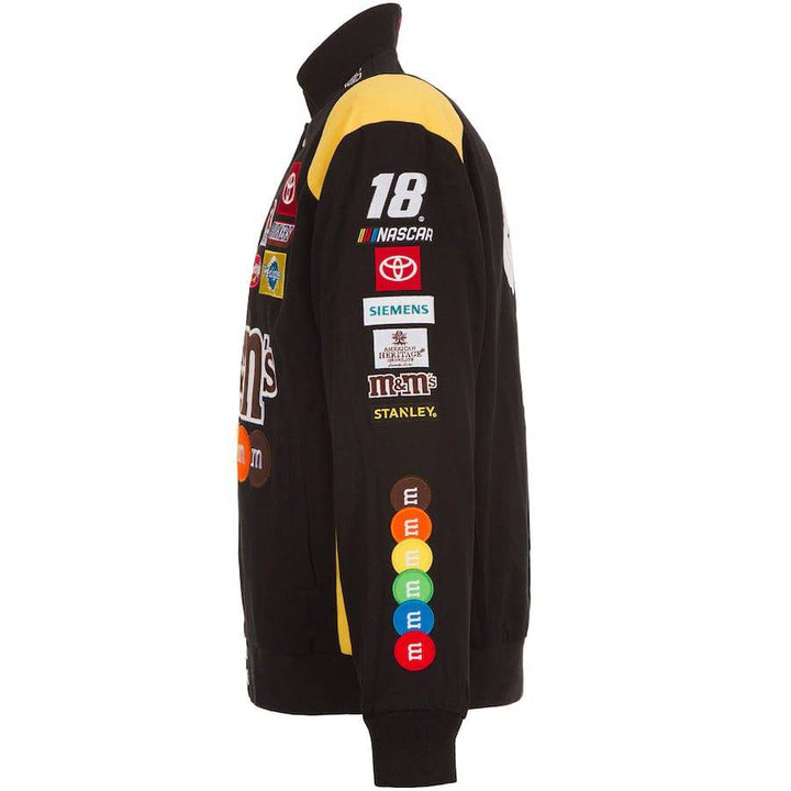 Kyle Busch M&Ms Full-Snap Twill Jacket JH Design Black