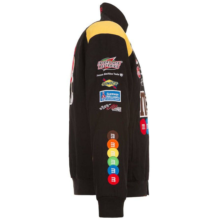 Kyle Busch M&Ms Full-Snap Twill Jacket JH Design Black