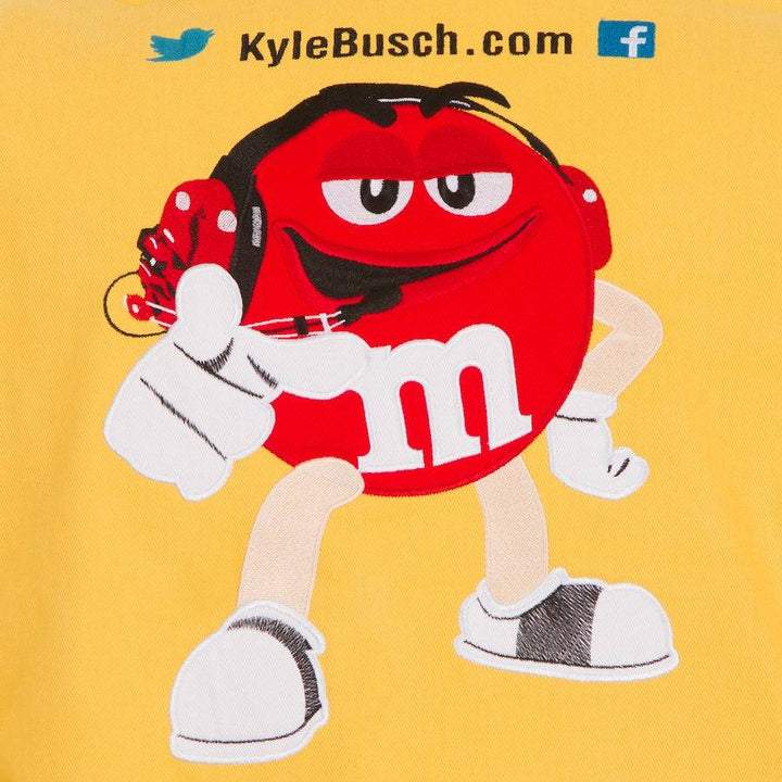 Authentic Kyle Busch M&Ms Full-Snap Twill Uniform Jacket - Yellow JH Design