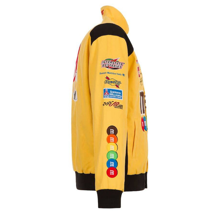 Authentic Kyle Busch M&Ms Full-Snap Twill Uniform Jacket - Yellow JH Design