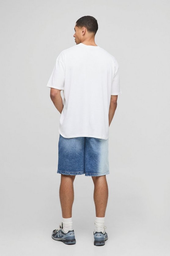 Regular Fit Ombre Washed Jorts