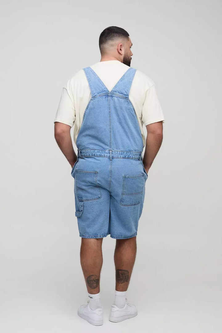 Plus Relaxed Fit Carpenter Short Dungarees