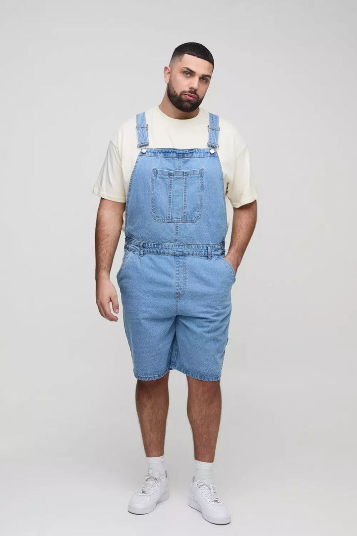 Plus Relaxed Fit Carpenter Short Dungarees