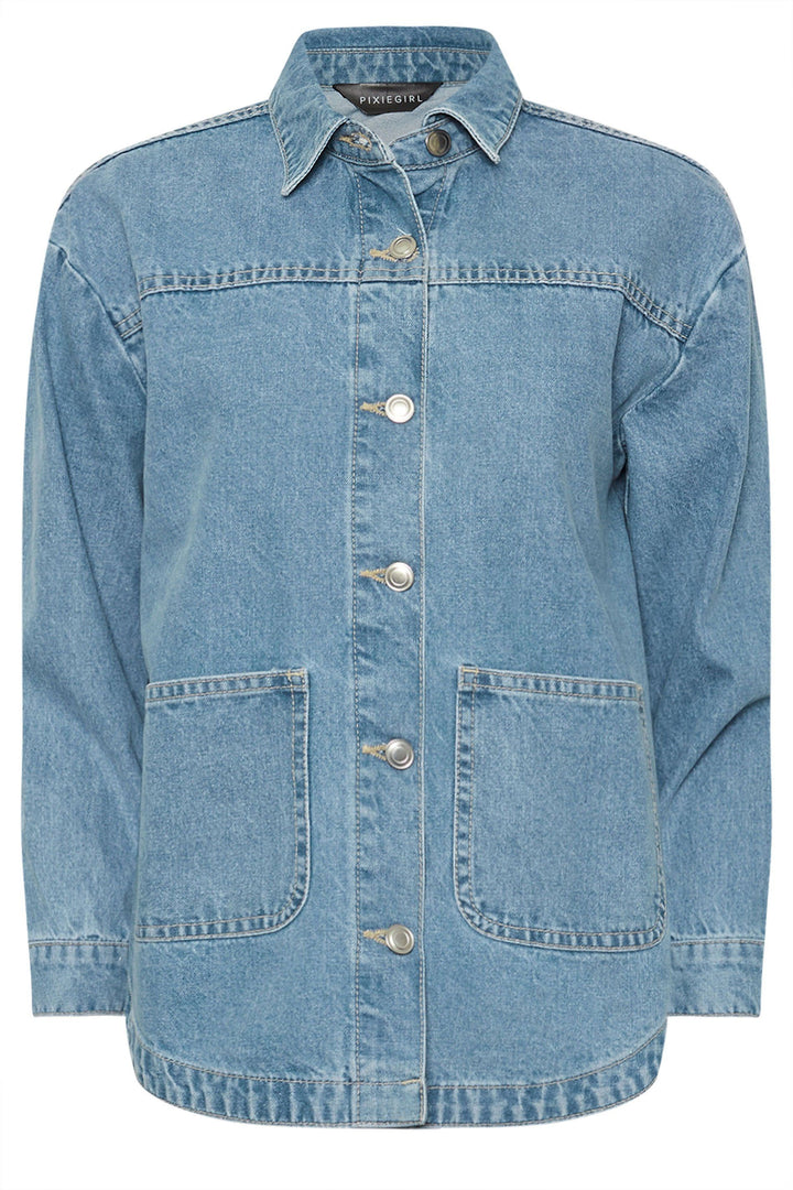 PixieGirl Petite Denim Shacket