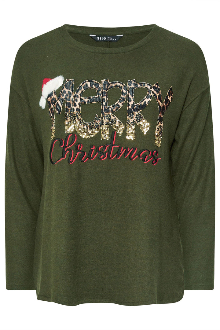 'Merry Christmas' Sequin Embellished Sweatshirt