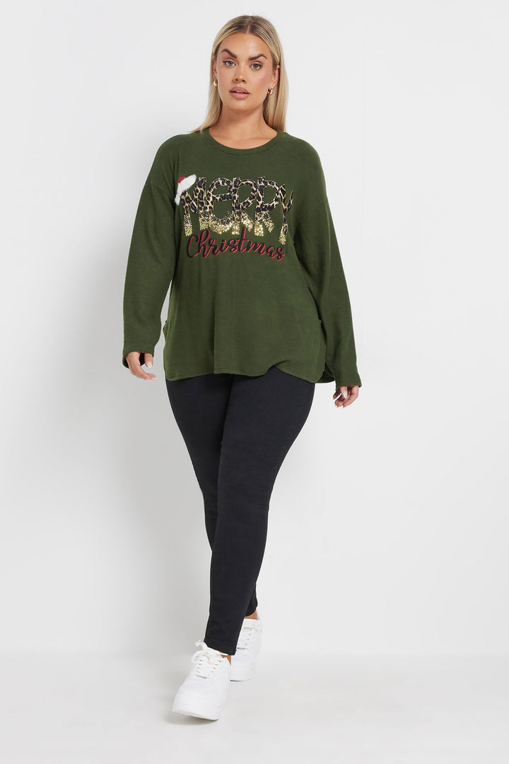 'Merry Christmas' Sequin Embellished Sweatshirt