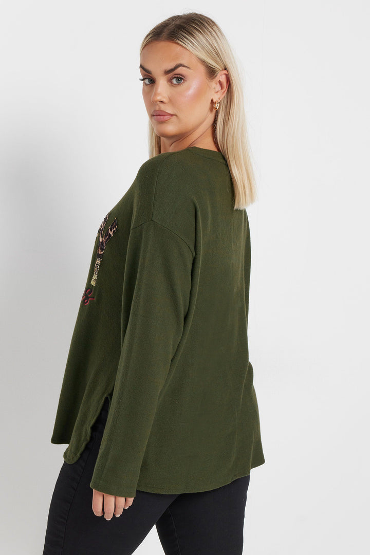 'Merry Christmas' Sequin Embellished Sweatshirt