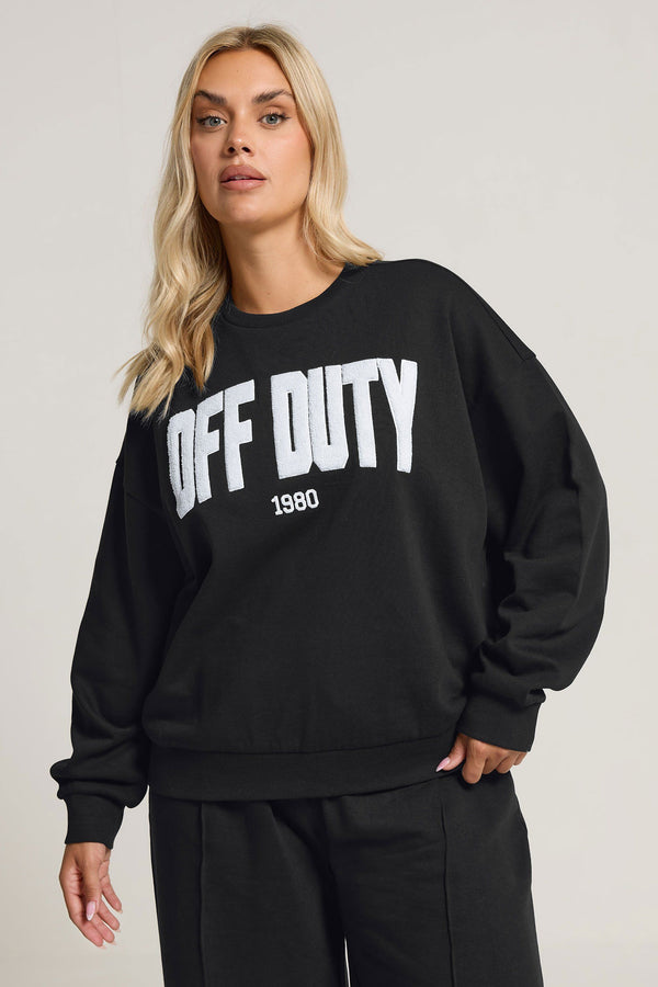 Yours 'Off Duty' Slogan Sweatshirt