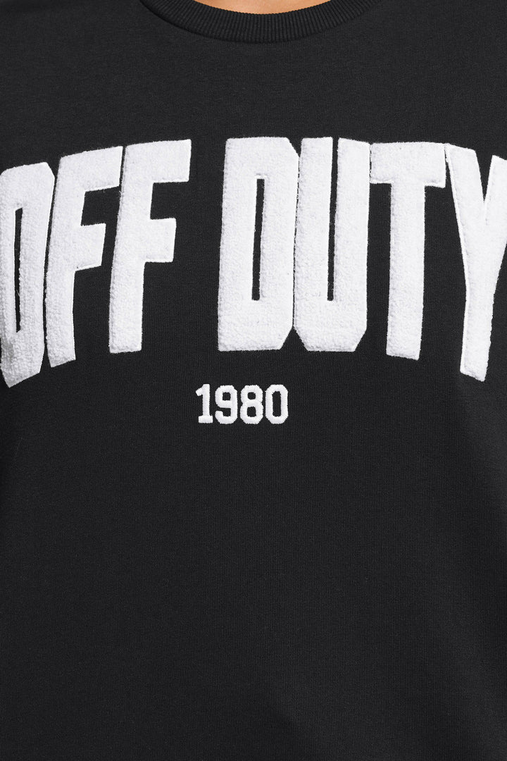 Yours 'Off Duty' Slogan Sweatshirt