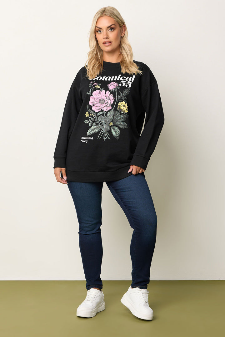 Yours 'Botanical' Floral Sweatshirt