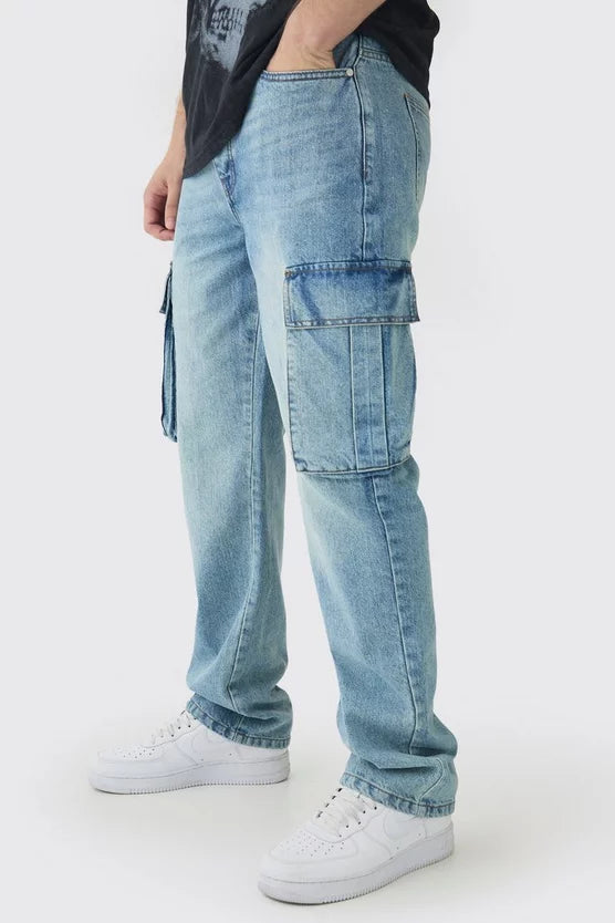 Tall Straight Rigid Cargo Jeans