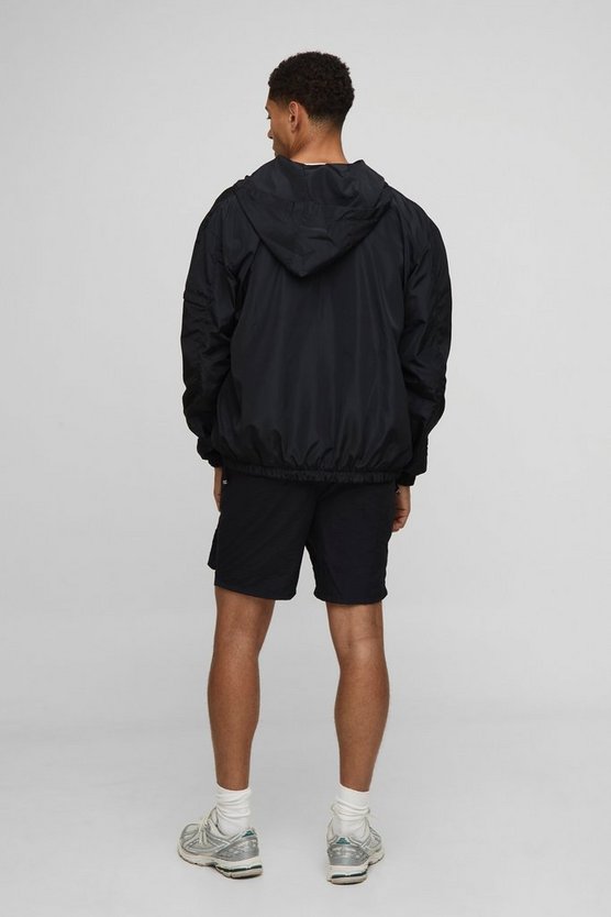 Elasticated Waist Slim Fit Nylon Cargo Shorts