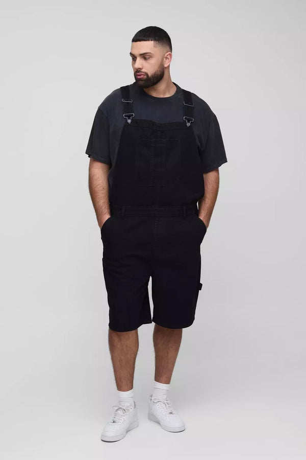 Plus Relaxed Fit Carpenter Short Dungarees