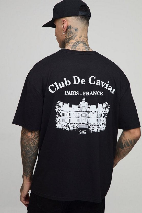 Tall Oversized Club De Caviar T-Shirt