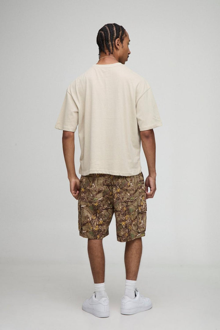 Baggy Fit Forest Camo Cargo Shorts