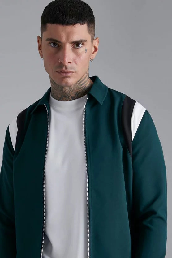 Tailored Collared Varsity Regular Fit Bomber Jacket