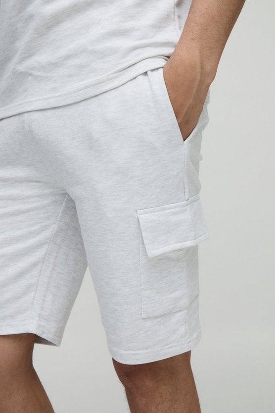 260GSM Loopback Basic Slim Fit Cargo Short