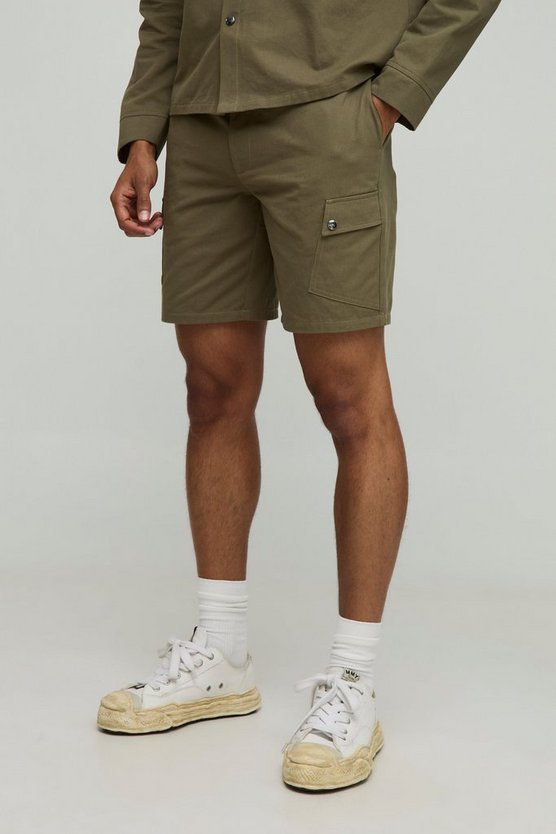 Relaxed Canvas Cargo Short