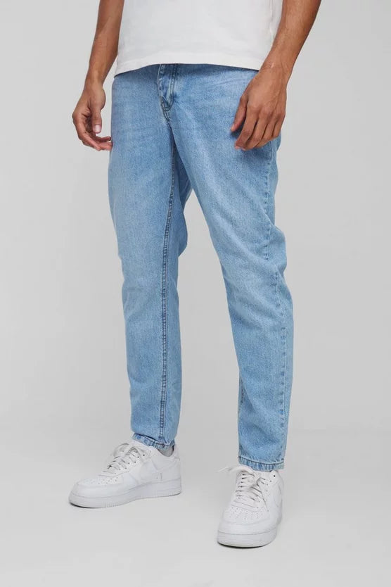 Tapered Fit Rigid Washed Jeans