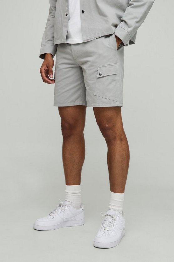 Relaxed Canvas Cargo Short