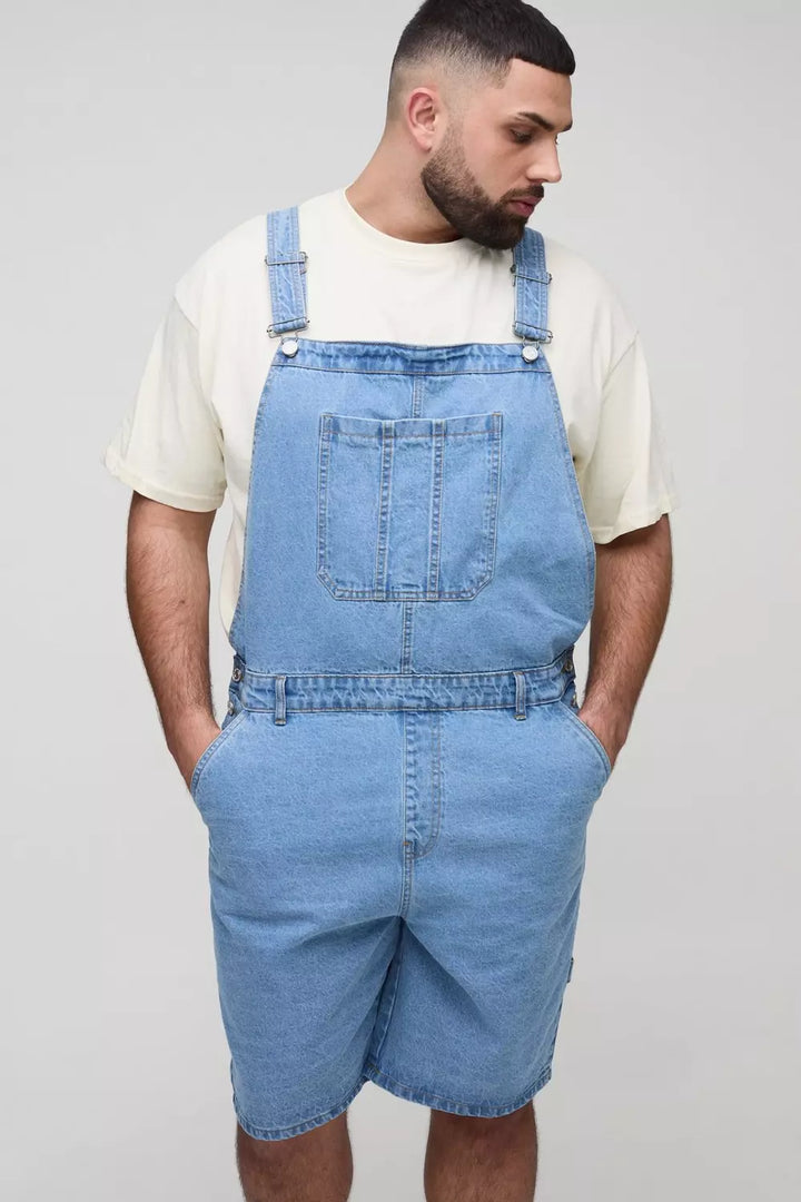 Plus Relaxed Fit Carpenter Short Dungarees