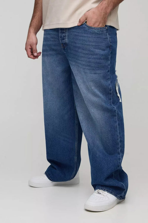 Plus Rip & Repair Relaxed Fit Jeans
