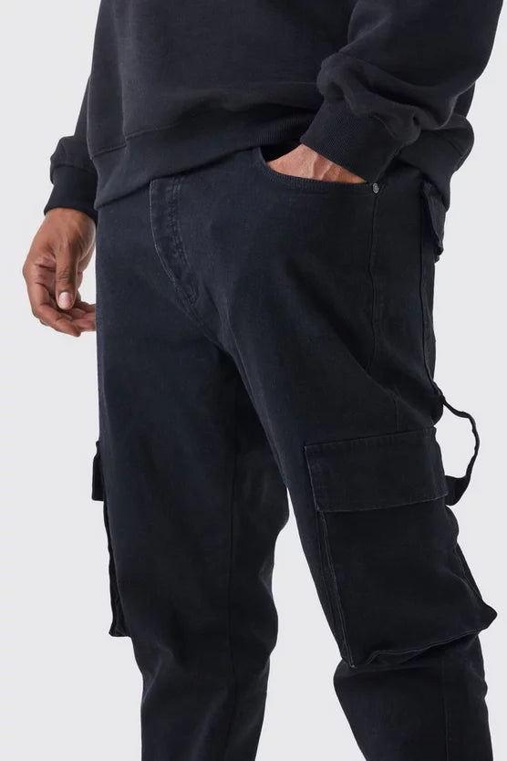 Plus Skinny Stretch Carpenter Cargo Jeans