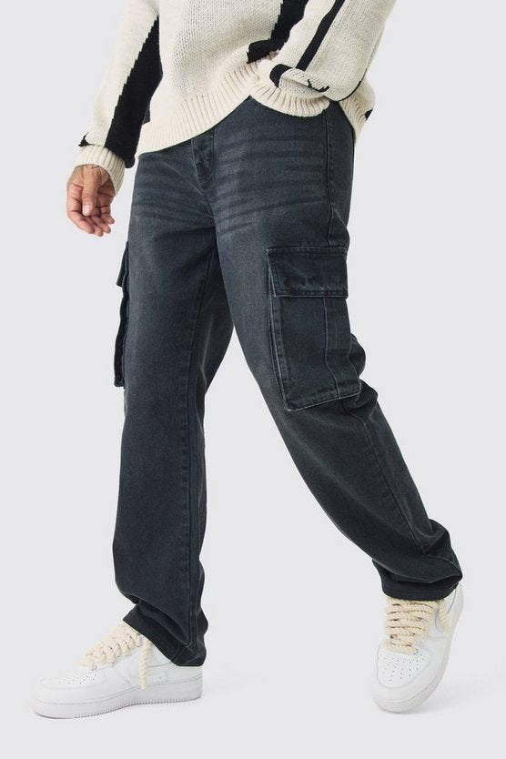 Tall Straight Rigid Cargo Jeans
