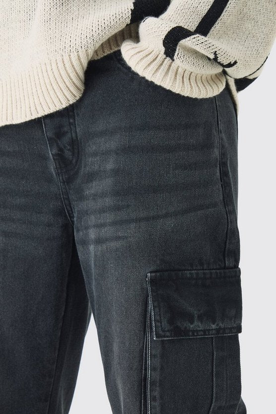 Tall Straight Rigid Cargo Jeans