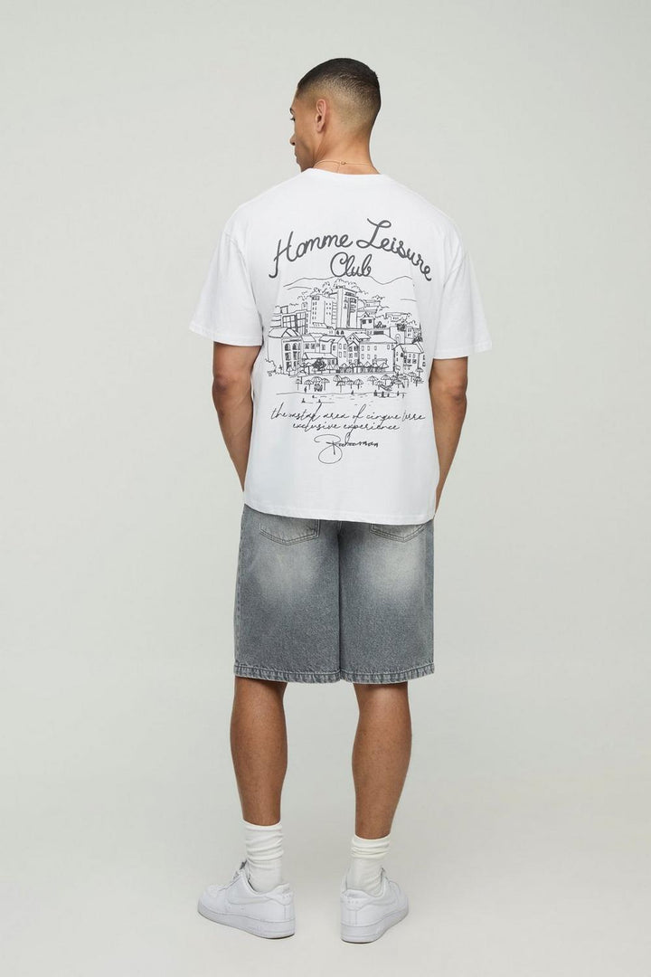 Denim Jorts In Stonewashed Grey