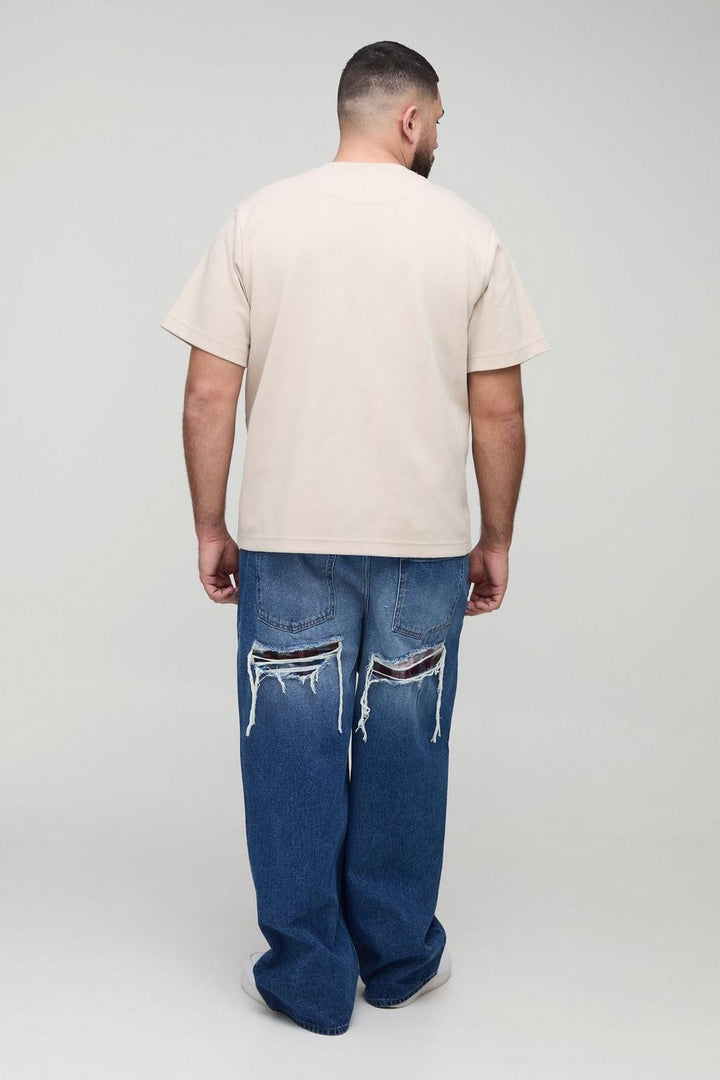 Plus Rip & Repair Relaxed Fit Jeans