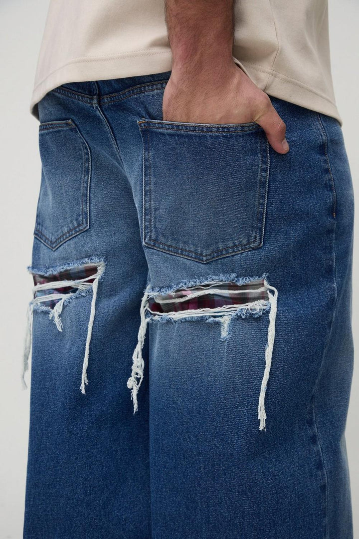 Plus Rip & Repair Relaxed Fit Jeans