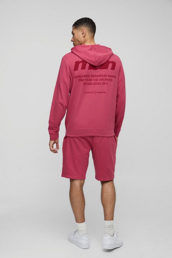 Regular Fit Waffle MAN Varsity Hoodie