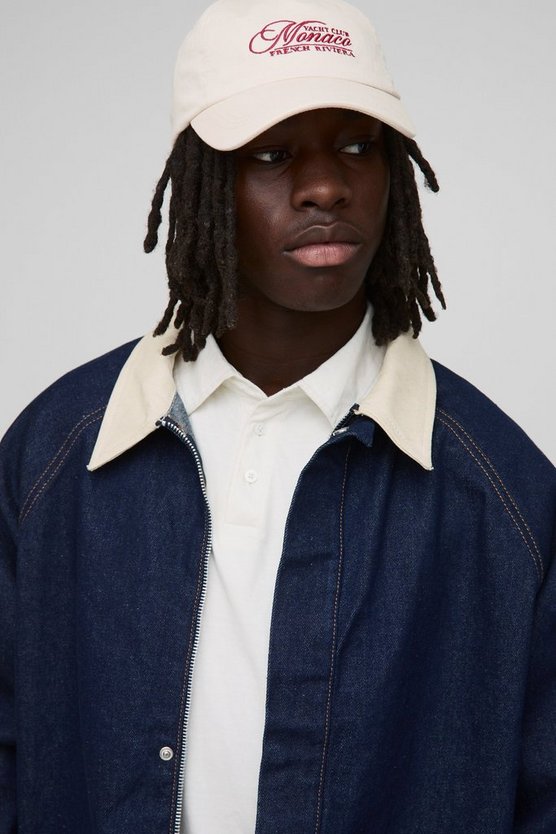 Regular Fit Indigo Denim Harrington Jacket
