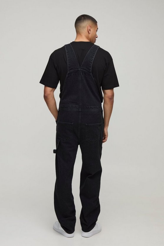 Relaxed Fit Black Carpenter Dungarees