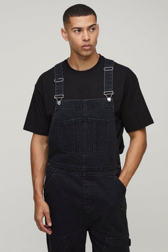 Relaxed Fit Black Carpenter Dungarees