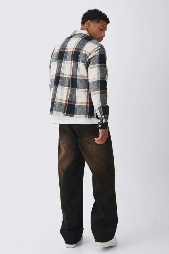 Relaxed Rigid Brown Washed Jeans