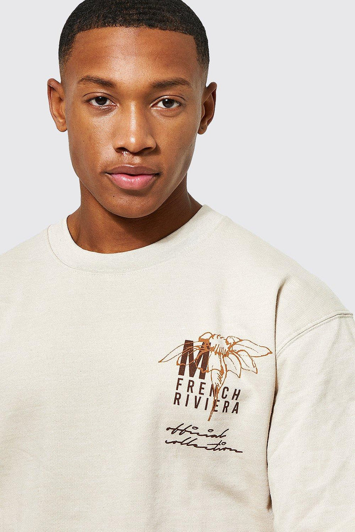 Regular Fit Monaco Back Print Sweatshirt