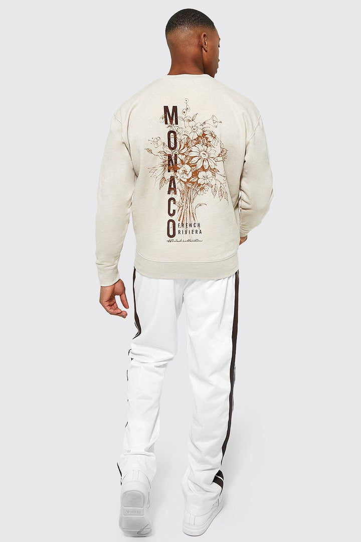 Regular Fit Monaco Back Print Sweatshirt