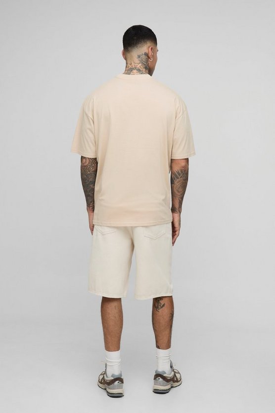 Tall Oversized Palm Paradise Print T-Shirt
