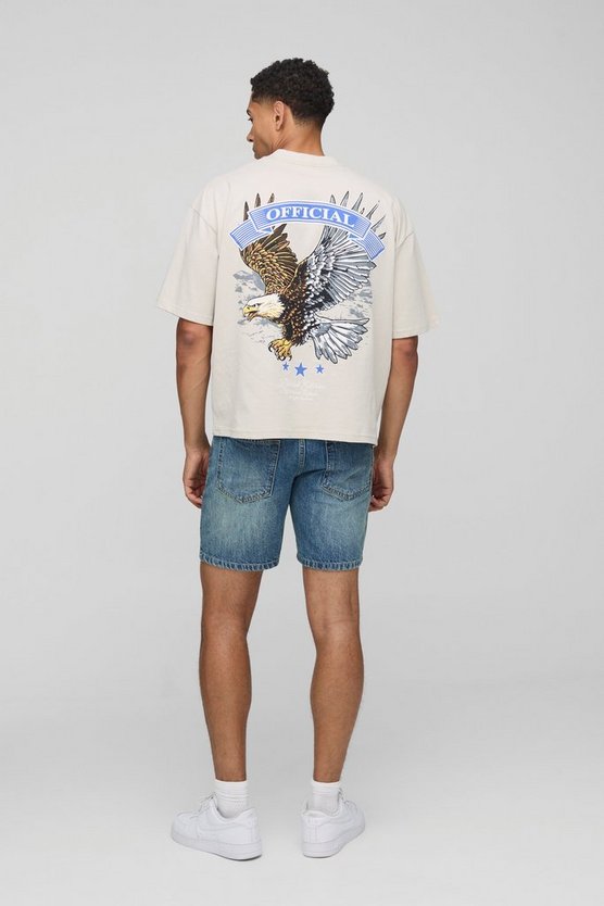 Slim Rigid Vintage Blue Denim Shorts