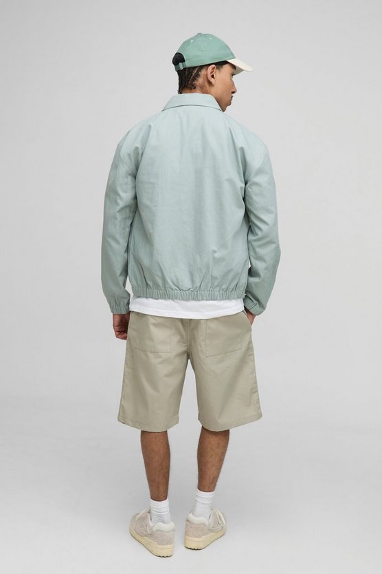 Elasticated Waist Relaxed Fit Ripstop Multi Pocket Cargo Shorts