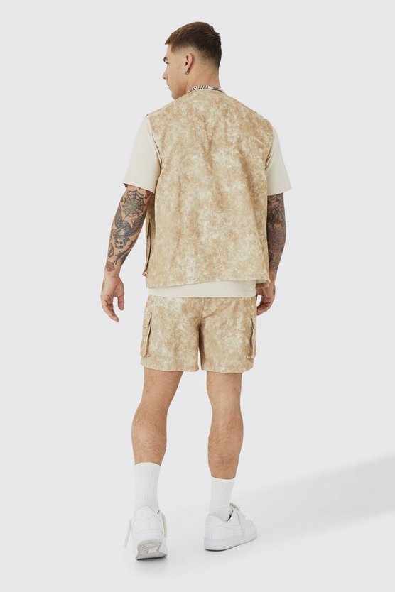 Elasticated Waistband Regular Fit Cargo Short