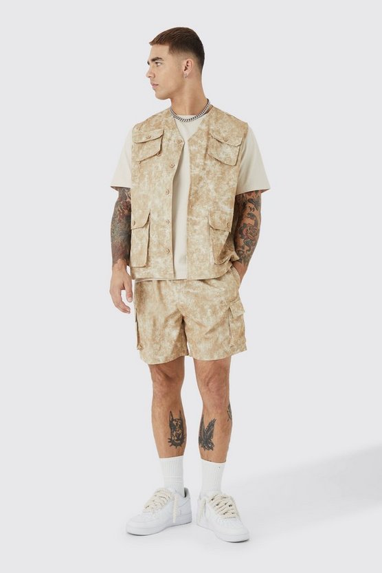 Elasticated Waistband Regular Fit Cargo Short
