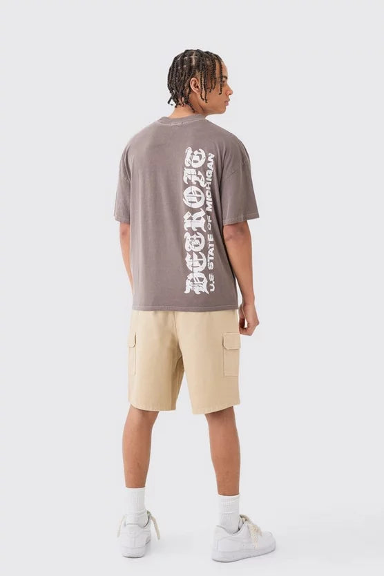 Relaxed Fit Elasticated Waist Cargo Shorts