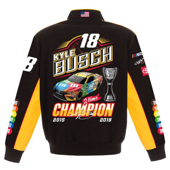 Kyle Busch JH Design Two-Time Monster Energy Nascar Cup Series Champion Jacket