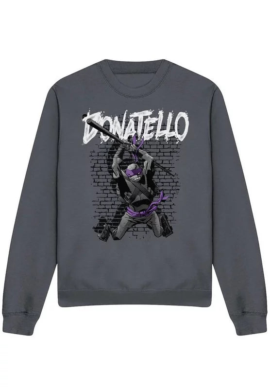 Tmnt Tmnt Donatello Crew Sweatshirt, Charcoal