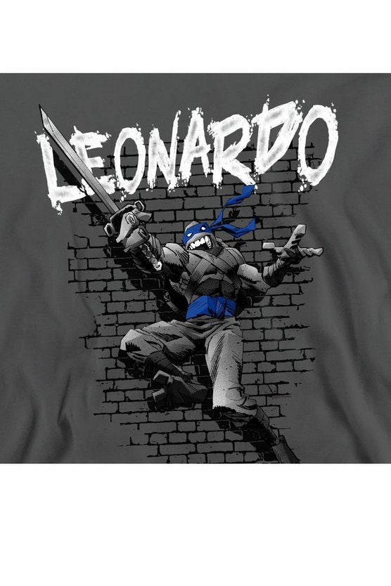 Tmnt Tmnt Leonardo Crew Sweatshirt, Charcoal