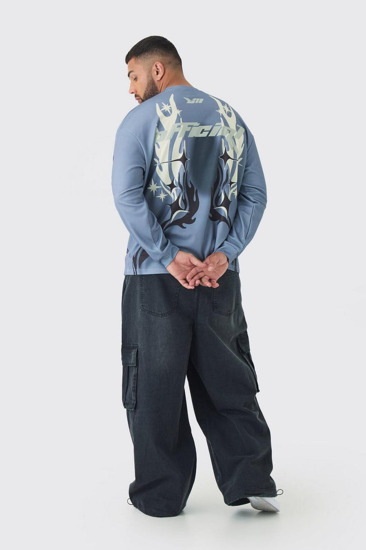 Plus Denim Cargo Parachute Jeans